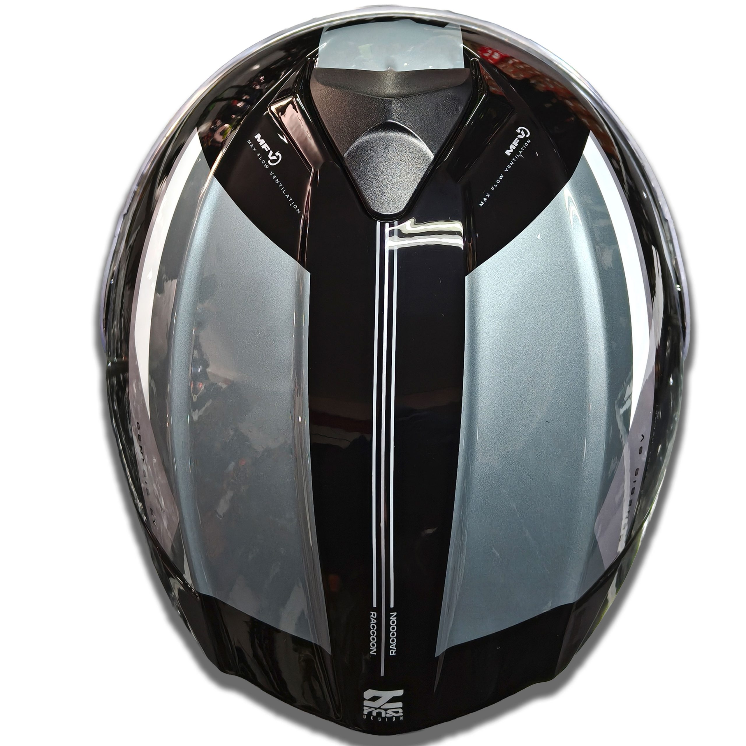 CASCO MT Rebatible Genesis Raccon - Gris/Blanco - Imagen 4