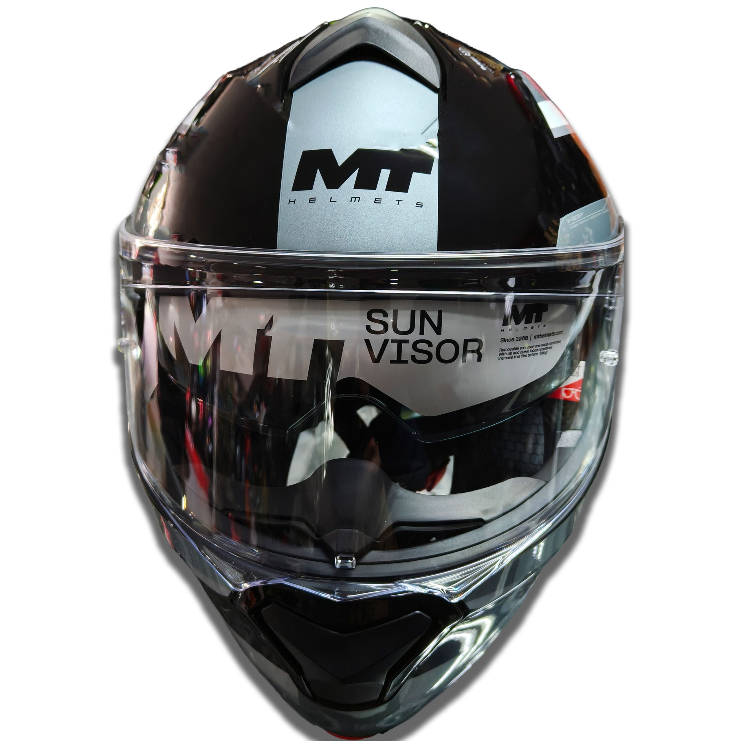 CASCO MT Rebatible Genesis Raccon - Gris/Blanco - Imagen 6